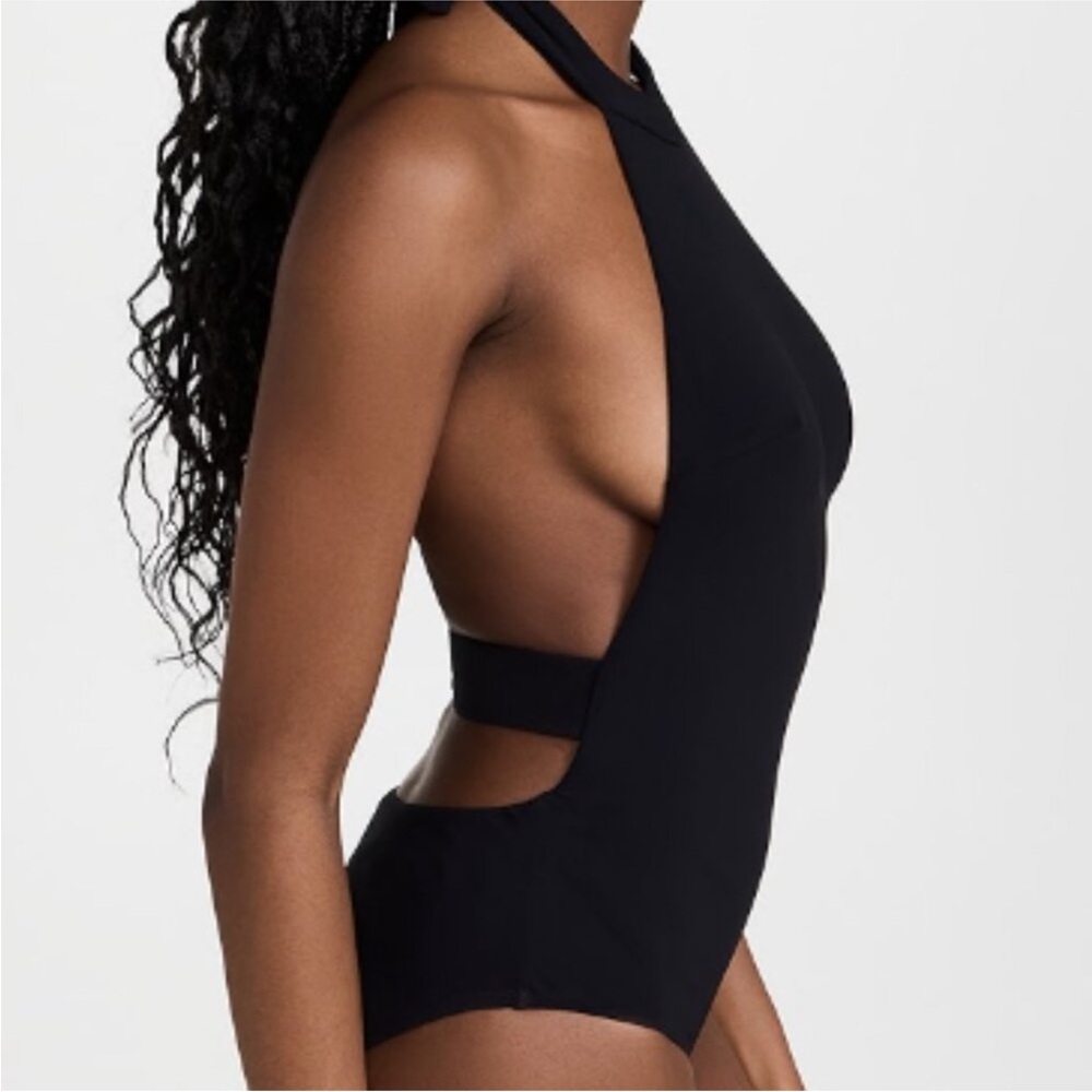 Zimmermann Halter One Piece Swimsuit in Noir - Picture 15 of 16